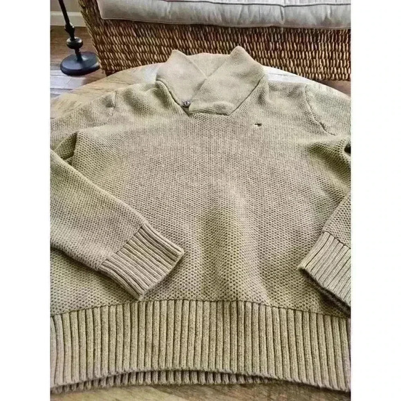 Tommy Hilfiger Cowl Neck Wool Blend Sweater Women's Size Medium Tan - Picture 8 of 8